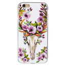For iPhone 6 Plus & 6s Plus Noctilucent Sika Deer Pattern IMD Workmanship Soft TPU Back Cover Case