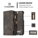 CaseMe for iPhone 6 Plus & 6s Plus Multifunctional Leather Billfold with Detachable Magnetic PC Back Protective Case & 10 Card Slots & 3 Cash Slots & 2 Photo Frames & 1 Zipper Wallet & 3 Magnetic Clasps & Holder(Black)