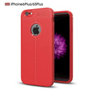 For iPhone 6 Plus & 6s Plus Litchi Texture TPU Protective Back Cover Case (Red)