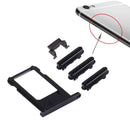 4 in 1 for iPhone 6s (Card Tray + Volume Control Key + Power Button + Mute Switch Vibrator Key)(Black)