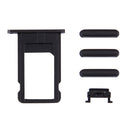 4 in 1 for iPhone 6s (Card Tray + Volume Control Key + Power Button + Mute Switch Vibrator Key)(Black)