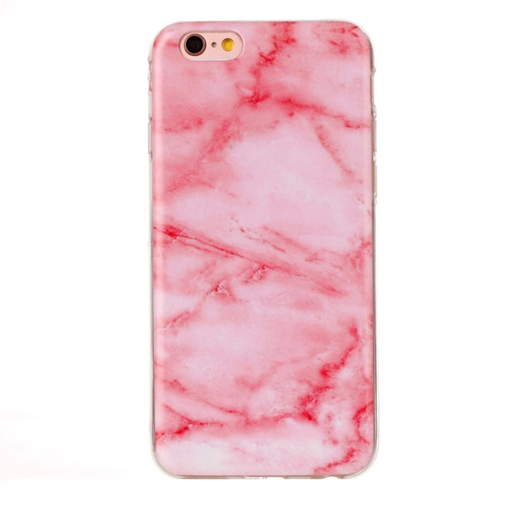 For iPhone 6s Pink Marble Pattern Soft TPU Protective Case