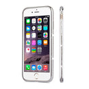 For iPhone 6 & 6s Diamond Bling Luxury Plating PC Frame Transparent TPU Protective Case(Silver)