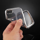 For iPhone 6 & 6s Diamond Bling Luxury Plating PC Frame Transparent TPU Protective Case(Silver)