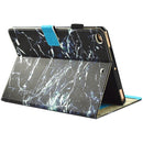 For iPad 9.7 (2018) & iPad 9.7 inch 2017 / iPad Air / iPad Air 2 Universal Black Marble Pattern Horizontal Flip Leather Protective Case with Holder & Card Slots & Sleep