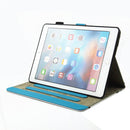 For iPad 9.7 (2018) & iPad 9.7 inch 2017 / iPad Air / iPad Air 2 Universal Black Marble Pattern Horizontal Flip Leather Protective Case with Holder & Card Slots & Sleep