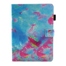 For iPad 9.7 (2018) & iPad 9.7 inch 2017 / iPad Air / iPad Air 2 Universal Blue and Pink Marble Pattern Horizontal Flip Leather Protective Case with Holder & Card Slots & Sleep