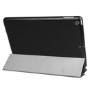 For iPad 9.7 (2018) & iPad 9.7 (2017) Custer Texture Horizontal Flip Leather Case with Three-folding Holder & Sleep / Wake-up Function(Black)