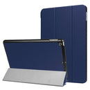 For iPad 9.7 (2018) & iPad 9.7 (2017) Custer Texture Horizontal Flip Leather Case with Three-folding Holder & Sleep / Wake-up Function(Dark Blue)