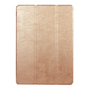 For iPad 9.7 (2018) & iPad 9.7 (2017) Custer Texture Horizontal Flip Leather Case with Three-folding Holder & Sleep / Wake-up Function(Gold)