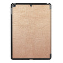 For iPad 9.7 (2018) & iPad 9.7 (2017) Custer Texture Horizontal Flip Leather Case with Three-folding Holder & Sleep / Wake-up Function(Gold)