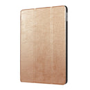 For iPad 9.7 (2018) & iPad 9.7 (2017) Custer Texture Horizontal Flip Leather Case with Three-folding Holder & Sleep / Wake-up Function(Gold)