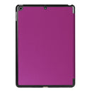 For iPad 9.7 (2018) & iPad 9.7 (2017) Custer Texture Horizontal Flip Leather Case with Three-folding Holder & Sleep / Wake-up Function(Purple)