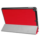 For iPad 9.7 (2018) & iPad 9.7 (2017) Custer Texture Horizontal Flip Leather Case with Three-folding Holder & Sleep / Wake-up Function(Red)