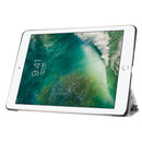 For iPad 9.7 (2018) & iPad 9.7 (2017) Cross Texture Painting Tower Pattern Horizontal Flip Leather Case with Three-folding Holder