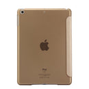 For iPad 9.7 (2018) & iPad 9.7 inch (2017) & iPad Air Silk Texture Horizontal Flip Leather Case with Three-folding Holder(Gold)