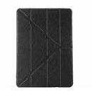 For iPad 9.7 (2018) & iPad 9.7 (2017) & iPad Air Silk Texture Horizontal Deformation Flip Leather Case with Three-folding Holder(Black)