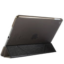 For iPad 9.7 (2018) & iPad 9.7 (2017) & iPad Air Silk Texture Horizontal Deformation Flip Leather Case with Three-folding Holder(Black)