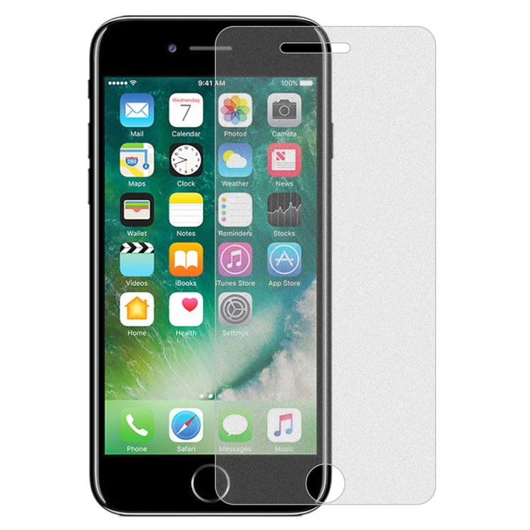 10 PCS Non-Full Matte Frosted Tempered Glass Film for iPhone SE 2020 / 8 / 7
