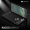For iPhone 8 & 7 Brushed Texture Fiber TPU Rugged Armor Protective Case(Black)
