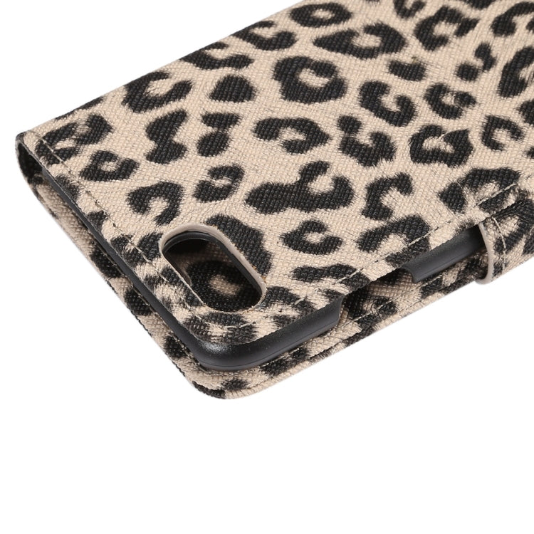 For iPhone 8 & 7 Leopard Pattern Horizontal Flip Leather Case with Holder & Card Slots & Wallet(Brown)