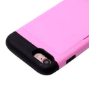 For iPhone 8 & 7 Slide Style TPU + PC Combination Case with Card Slot(Pink)