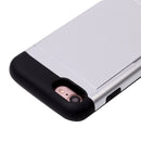 For iPhone 8 & 7 Slide Style TPU + PC Combination Case with Card Slot(Silver)