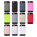 For iPhone 8 & 7 Slide Style TPU + PC Combination Case with Card Slot(Pink)