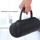 Hard PU Leather Portable Zipper Bluetooth Speaker Protective Case Shoulder Bag for JBL Charge 3 Bluetooth Speaker(Black)