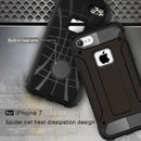 For iPhone 8 & 7 Tough Armor TPU + PC Combination Case(Black)