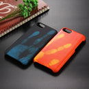 For iPhone 8 & 7 Heat Sensitive Phone Case Silicone Protective Case Back Cover(Black)