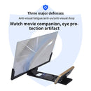 F3 14 inch Radiation Protection Universal Mobile Phone Screen Amplifier 3D HD Video Amplifier with Stand(Black)