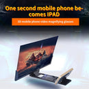 F3 14 inch Radiation Protection Universal Mobile Phone Screen Amplifier 3D HD Video Amplifier with Stand(Black)