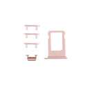 Card Tray + Volume Control Key + Power Button + Mute Switch Vibrator Key for iPhone 7(Rose Gold)