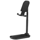 Z01 Universal Folding Retractable Desktop Holder Bracket for Mobile Phone Tablet (Black)