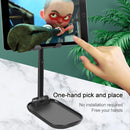 Z01 Universal Folding Retractable Desktop Holder Bracket for Mobile Phone Tablet (Black)