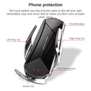 Q2 15W Universal Rotation Infrared Induction Magnetic Car Wireless Charging Mobile Phone Holder with Micro USB + 8 Pin + Type-C / USB-C Magnetic Connector(Blue)