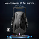 Q2 15W Universal Rotation Infrared Induction Magnetic Car Wireless Charging Mobile Phone Holder with Micro USB + 8 Pin + Type-C / USB-C Magnetic Connector(Red)