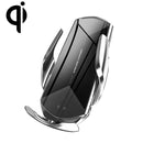 Q2 15W Universal Rotation Infrared Induction Magnetic Car Wireless Charging Mobile Phone Holder with Micro USB + 8 Pin + Type-C / USB-C Magnetic Connector(Silver)