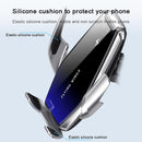 S7 15W QI 360 Degree Rotatable Infrared Induction Car Air Outlet Wireless Charging Mobile Phone Holder for 4.0-6.5 inch Mobile Phones(Silver)