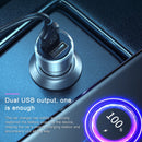 WK WP-C25 12W Tikin Dual USB Car Charger (Silver)