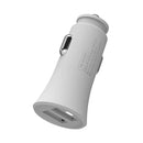 WK WP-C13 2.4A Warpath Dual USB Car Charger (White)