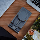 NILLKIN 2 in 1 15W PoweHold Mini Vertical Foldable Detachable Wireless Charger Mobile Phone Holder (Silver)