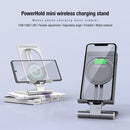 NILLKIN 2 in 1 15W PoweHold Mini Vertical Foldable Detachable Wireless Charger Mobile Phone Holder (Dark Gray)