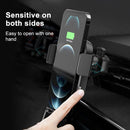 MOMAX CM16 15W Smart Gravity Sensor Wireless Charging Rotatable Car Bracket with QC 3.0 Dual USB Port Car Charger