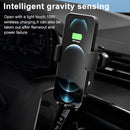 MOMAX CM16 15W Smart Gravity Sensor Wireless Charging Rotatable Car Bracket with QC 3.0 Dual USB Port Car Charger