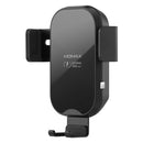 MOMAX CM16 15W Smart Gravity Sensor Wireless Charging Rotatable Car Bracket with QC 3.0 Dual USB Port Car Charger