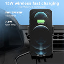 MOMAX CM16 15W Smart Gravity Sensor Wireless Charging Rotatable Car Bracket with QC 3.0 Dual USB Port Car Charger