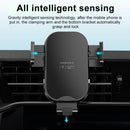 MOMAX CM16 15W Smart Gravity Sensor Wireless Charging Rotatable Car Bracket with QC 3.0 Dual USB Port Car Charger
