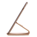 JS01 Wooden Desktop Phone Holder Universal Curved Wood Support Frame For Tablet Phones (Bamboo)